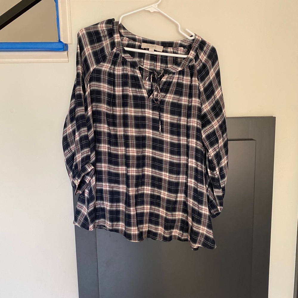 Lift plaid blouse
